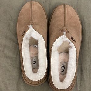 UGG Neuman Shearling-Lined Suede Slippers. NEVER WORN